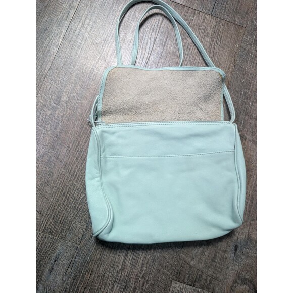Mint Green Leather Purse by Samantha Scott: Medium Shoulder Crossbody Handbag - Picture 7 of 14